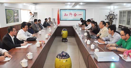 濱海學院一行到黃海學院參觀考察