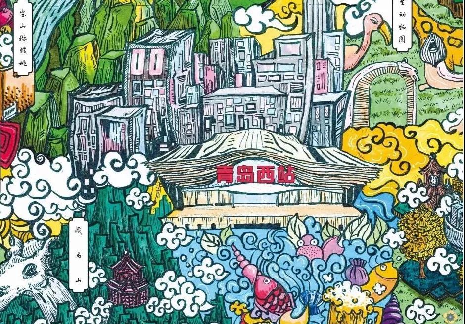 驚艷！黃海學生手繪西海岸旅游地圖，亮眼設計引來媒體采訪