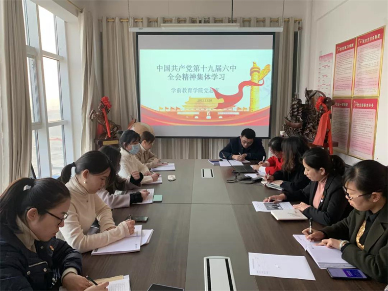 學前教育學院黨總支學習貫徹黨的十九屆六中全會精神