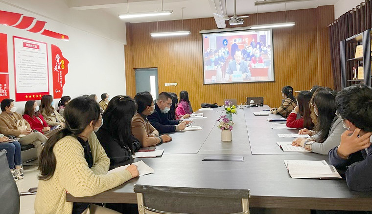 智能制造學院組織學習2022年全省教育工作視頻會議