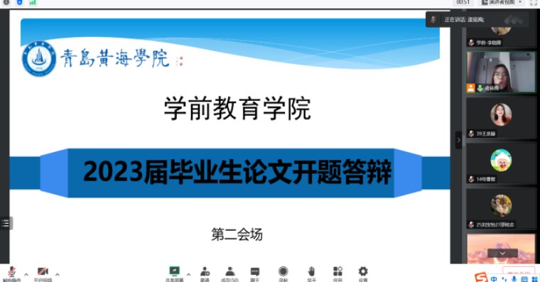 學前教育學院2023屆本科畢業論文開題答辯圓滿完成